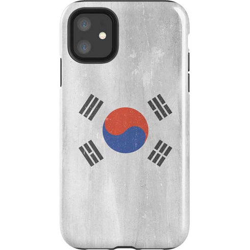 South Korean Flag Distressed iPhone 11 Impact Case